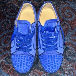 Christian louboutin blue suede